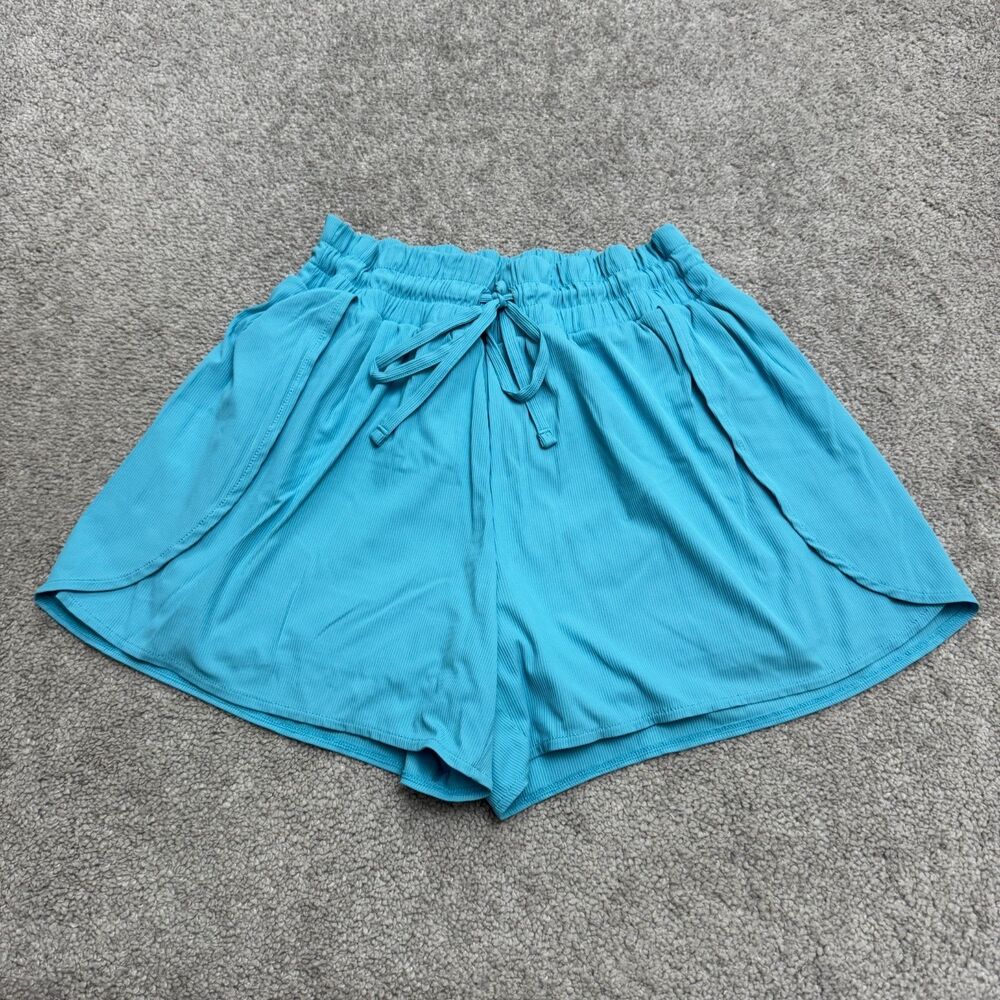 Z By Zella Tulip Activewear Training Shorts Womens Small Blue Yoga Running Gym